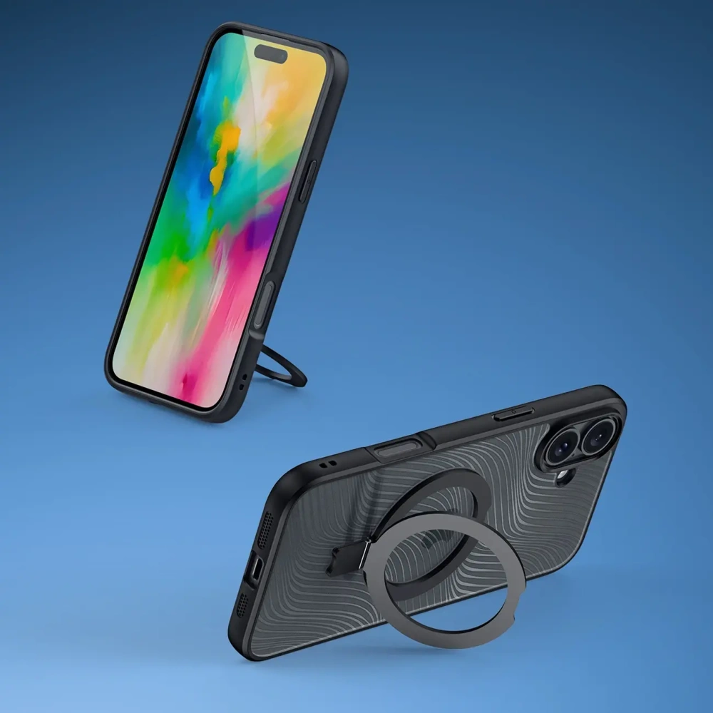Hurtownia GSM - Etui z podstawką Dux Ducis Aimo Mag MagSafe Apple iPhone 16 czarne - DDS2011 - {ean13} - Hurt
