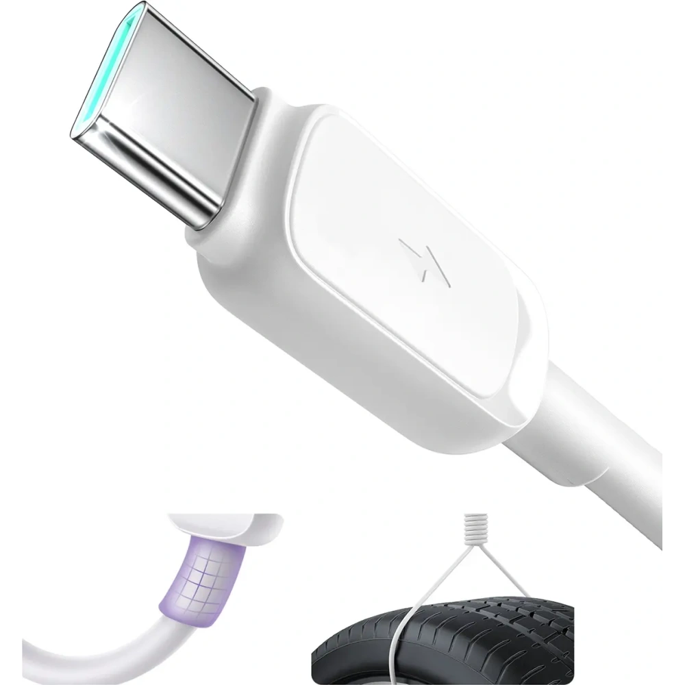 Hurtownia GSM - Kabel Joyroom Multi-Color Series A14 USB-A / USB-C 3A 1.2m biały - JYR1058 - {ean13} - Hurt