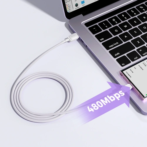 Kabel Joyroom Multi-Color Series A14 USB-A / USB-C 3A 1.2m biały