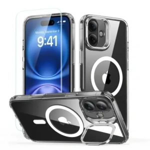 Hurtownia GSM - ESR Suport clasic hibrid HaloLock MagSafe și sticlă călită Apple iPhone 16 Transparent - ESR853 - {ean13} - Hurt