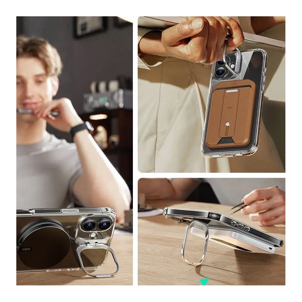 Hurtownia GSM - ESR Suport clasic hibrid HaloLock MagSafe și sticlă călită Apple iPhone 16 Transparent - ESR853 - {ean13} - Hurt
