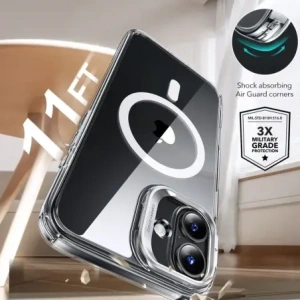 Hurtownia GSM - ESR Suport clasic hibrid HaloLock MagSafe și sticlă călită Apple iPhone 16 Transparent - ESR853 - {ean13} - Hurt