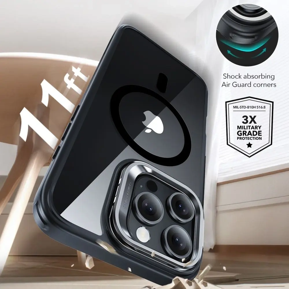 Hurtownia GSM - ESR Classic Hybrid Kickstand HaloLock MagSafe & gehärtetes Glas Apple iPhone 16 Pro klar/schwarz - ESR855 - {ean13} - Hurt