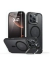 ESR Classic Hybrid Kickstand HaloLock MagSafe & Tempered Glass Apple iPhone 16 Pro Frosted Black