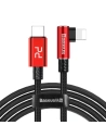 Cablul unghiular USB-C la Lightning PD Baseus MVP Elbow, 18W, 1m (roșu)