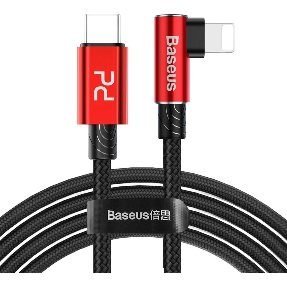 Hurtownia GSM - Kabel kątowy USB-C do Lightning PD Baseus MVP Elbow, 18W, 1m (czerwony) - BSU1126RED - {ean13} - Hurt