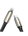 Hurtownia GSM - Kabel USB-C do Lightning PD Baseus Waterdrop z diodą LED, 18W, 1,3m (czarny) - BSU1129BLK - {ean13} - Hurt