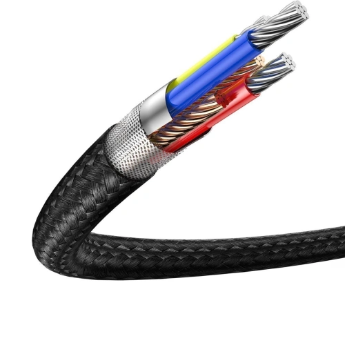 Kabel USB-C do Lightning PD Baseus Waterdrop z diodą LED, 18W, 1,3m (czarny)