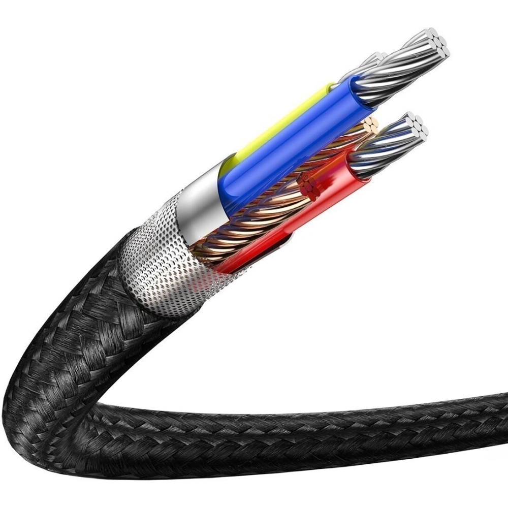 Hurtownia GSM - Kabel USB-C do Lightning PD Baseus Waterdrop z diodą LED, 18W, 1,3m (czarny) - BSU1129BLK - {ean13} - Hurt