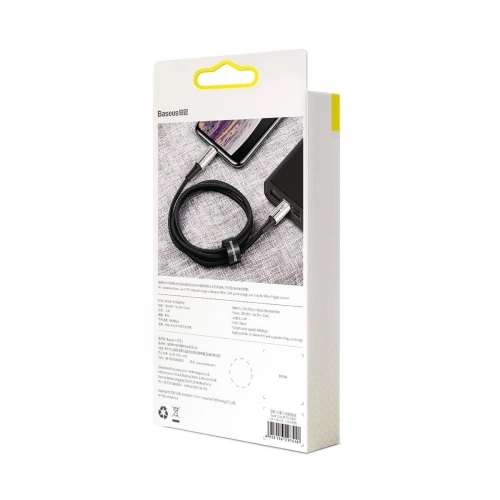 Kabel USB-C do Lightning PD Baseus Waterdrop z diodą LED, 18W, 1,3m (czarny)