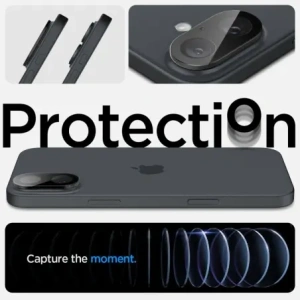 Hurtownia GSM - Spigen GLAS.tR Ez Fit Optik Pro Kamera Védő Apple iPhone 16 / 16 Plus Fekete [2 CSOMAG] - SPN16490 - {ean13} - Hurt