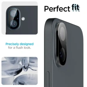 Hurtownia GSM - Spigen GLAS.tR Ez Fit Optik Pro Kamera Védő Apple iPhone 16 / 16 Plus Fekete [2 CSOMAG] - SPN16490 - {ean13} - Hurt