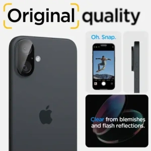 Hurtownia GSM - Spigen GLAS.tR Ez Fit Optik Pro Kamera Védő Apple iPhone 16 / 16 Plus Fekete [2 CSOMAG] - SPN16490 - {ean13} - Hurt