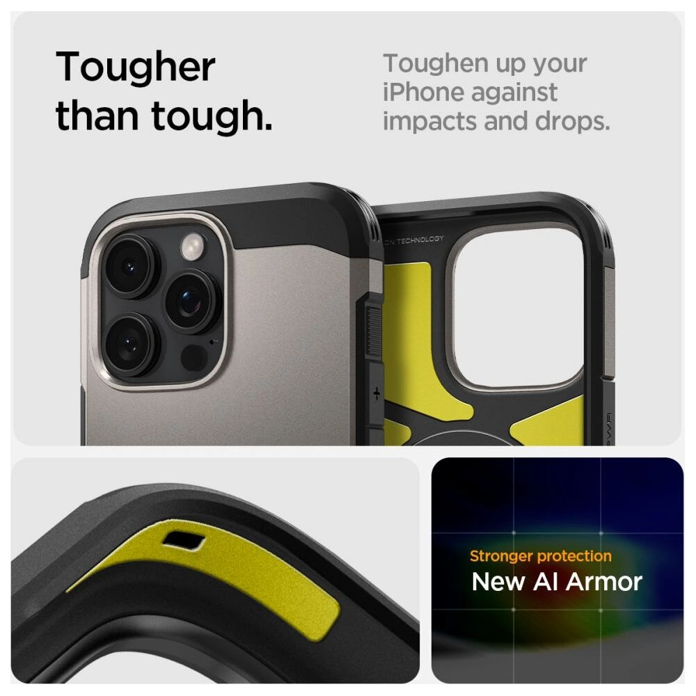 Hurtownia GSM - Spigen Tough Armor Mag MagSafe Apple iPhone 16 Pro Max Gunmetal - SPN16486 - {ean13} - Hurt