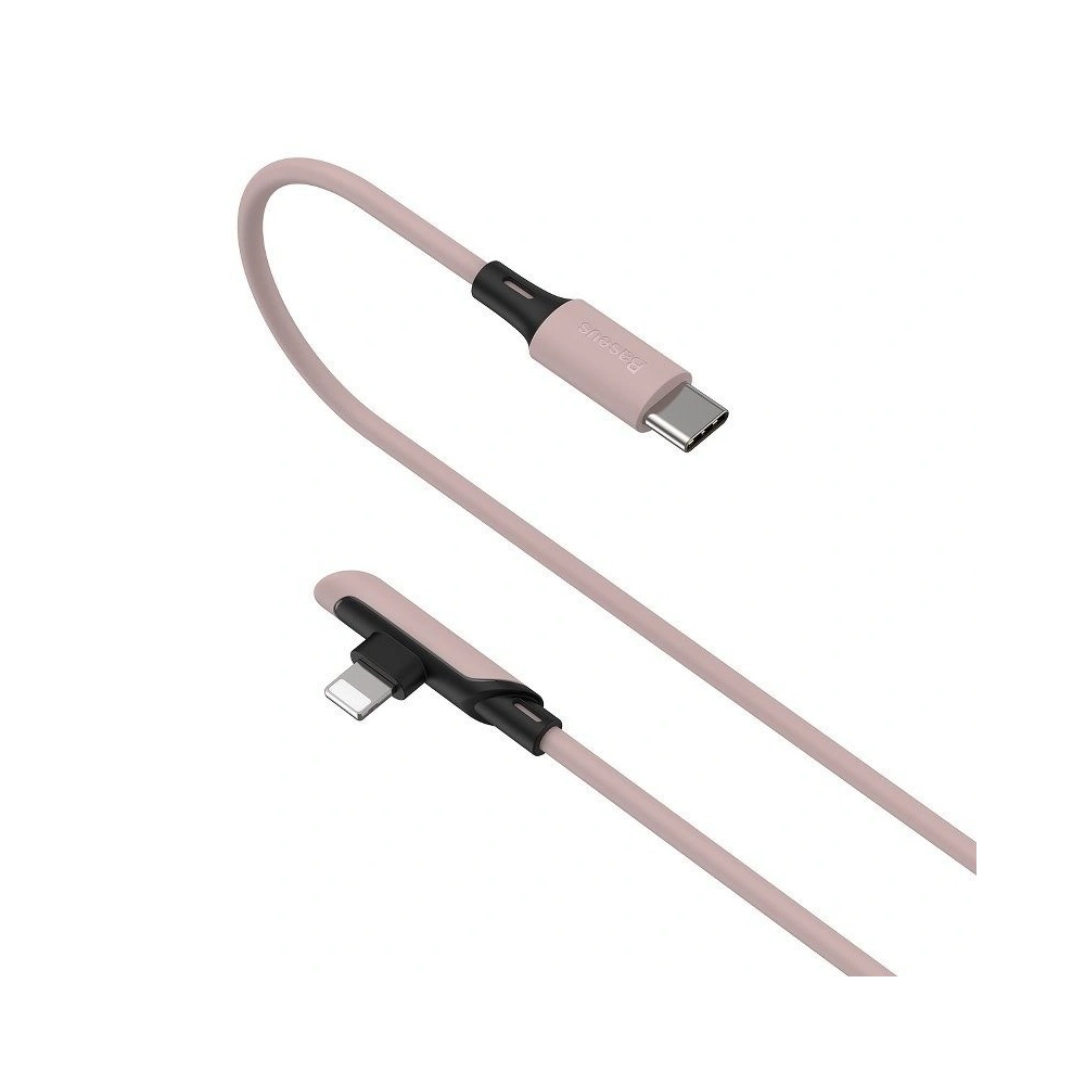 Wholesale Baseus Colourful Elbow Type-C to iP Cable PD 18W 1.2m Pink - BSU1134PNK - {ean13} - Hurt