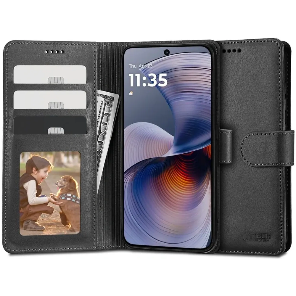 Wholesale Tech-Protect Wallet Motorola Moto G55 5G Black - THP3308 - {ean13} - Hurt