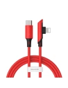 Kabel kątowy USB-C do Lightning Baseus Colourful, PD, 18W, 1.2m (czerwony)