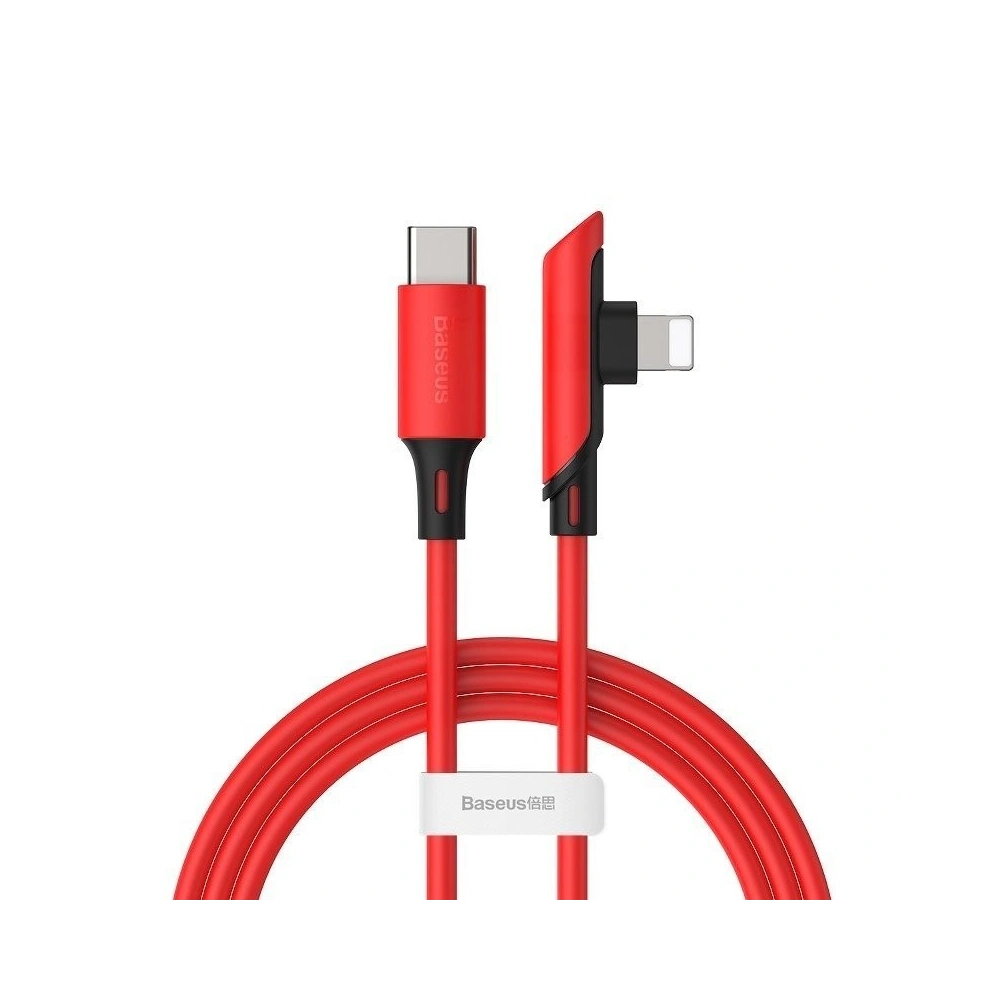 Hurtownia GSM - Kabel kątowy USB-C do Lightning Baseus Colourful, PD, 18W, 1.2m (czerwony) - BSU1137RED - {ean13} - Hurt
