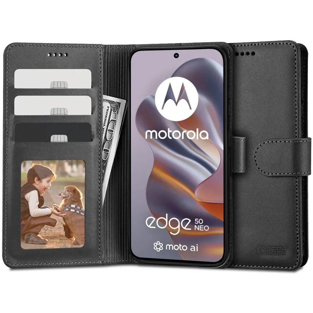 Hurtownia GSM - Tech-Protect Geldbörse Motorola Edge 50 Neo Schwarz - THP3309 - {ean13} - Hurt