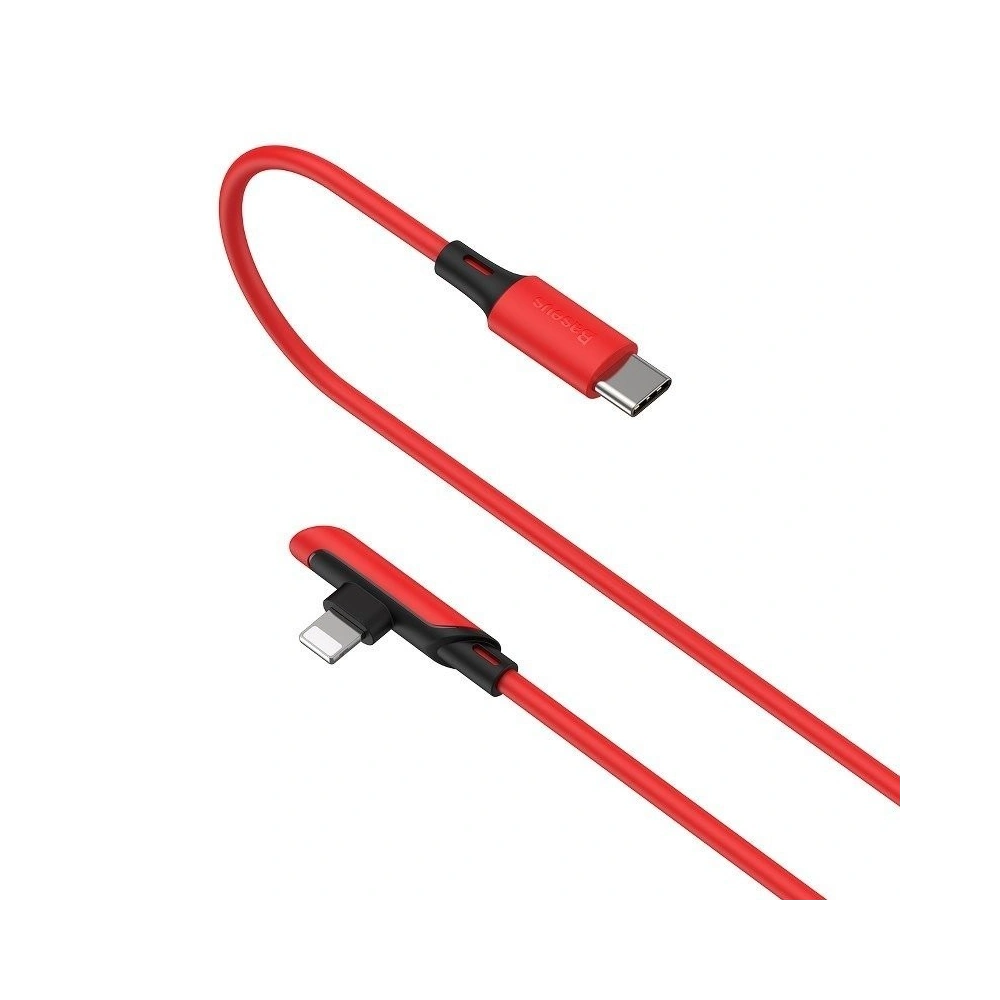 Hurtownia GSM - Kabel kątowy USB-C do Lightning Baseus Colourful, PD, 18W, 1.2m (czerwony) - BSU1137RED - {ean13} - Hurt