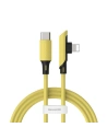 Kabel kątowy USB-C do Lightning Baseus Colourful, PD, 18W, 1.2m (żółty)