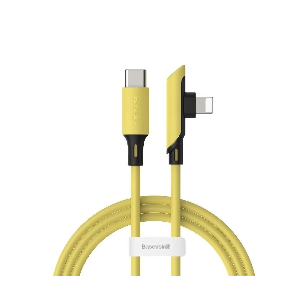 Hurtownia GSM - Kabel kątowy USB-C do Lightning Baseus Colourful, PD, 18W, 1.2m (żółty) - BSU1138YEL - {ean13} - Hurt