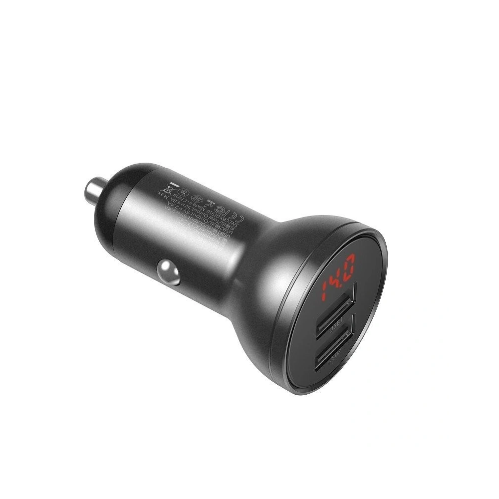 Hurtownia GSM - Ładowarka samochodowa Baseus z wyświetlaczem 24W + kabel USB 3w1 Baseus Three Primary Colors 1,2m - BSU1139 - {ean13} - Hurt