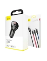 Hurtownia GSM - Ładowarka samochodowa Baseus z wyświetlaczem 24W + kabel USB 3w1 Baseus Three Primary Colors 1,2m - BSU1139 - {ean13} - Hurt