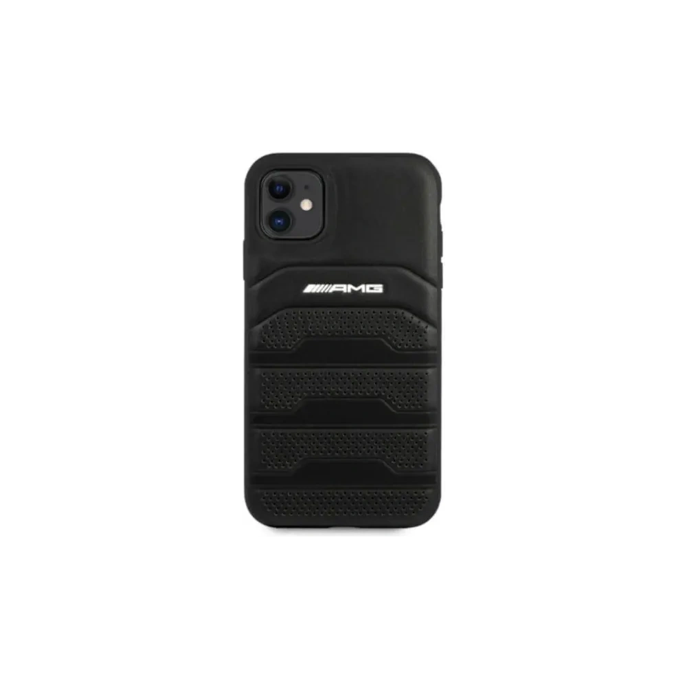 Hurtownia GSM - Etui AMG AMHCN61GSEBK Apple iPhone 11 / XR hardcase Leather Debossed Lines czarny/black - MRS100 - {ean13} - Hurt