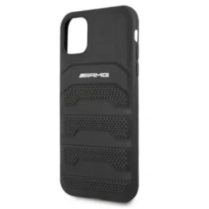 Hurtownia GSM - AMG AMHCN61GSEBK Apple iPhone 11 / XR husă tare din piele cu linii debosate neagră - MRS100 - {ean13} - Hurt