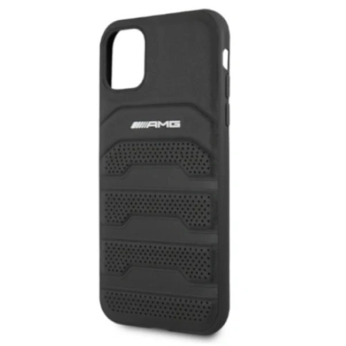 Etui AMG AMHCN61GSEBK Apple iPhone 11 / XR hardcase Leather Debossed Lines czarny/black