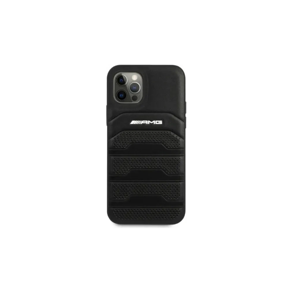 Hurtownia GSM - Etui AMG AMHCP12LGSEBK Apple iPhone 12 Pro Max hardcase Leather Debossed Lines czarny/black - MRS103 - {ean13} - Hurt