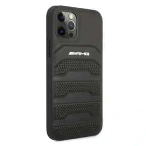 Hurtownia GSM - Etui AMG AMHCP12LGSEBK Apple iPhone 12 Pro Max hardcase Leather Debossed Lines czarny/black - MRS103 - {ean13} - Hurt