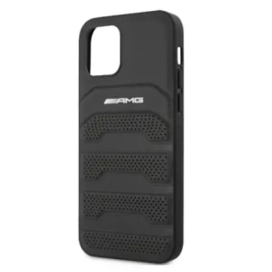 Hurtownia GSM - Etui AMG AMHCP12LGSEBK Apple iPhone 12 Pro Max hardcase Leather Debossed Lines czarny/black - MRS103 - {ean13} - Hurt