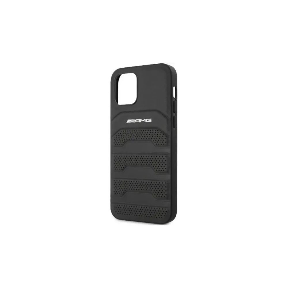 Hurtownia GSM - Etui AMG AMHCP12LGSEBK Apple iPhone 12 Pro Max hardcase kožené s raženými liniemi černé/black - MRS103 - {ean13} - Hurt