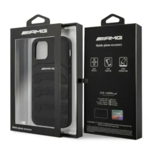 Hurtownia GSM - Etui AMG AMHCP12LGSEBK Apple iPhone 12 Pro Max hardcase Leather Debossed Lines czarny/black - MRS103 - {ean13} - Hurt