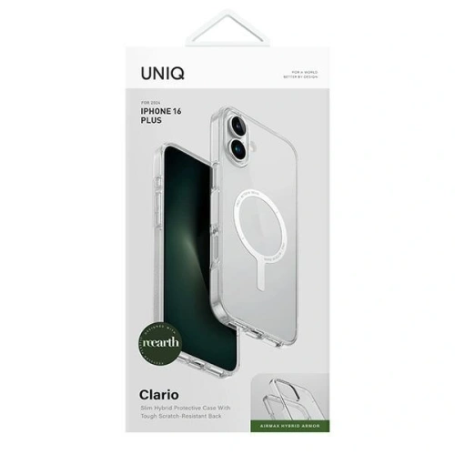 Etui UNIQ Clario Apple iPhone 16 Plus Magclick Charging przeźroczysty/lucent clear