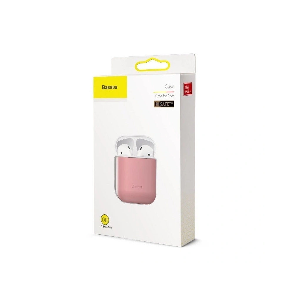 Wholesale Baseus Super Thin Silica Gel Case For Pods 1/2 Pink - BSU1142PNK - {ean13} - Hurt