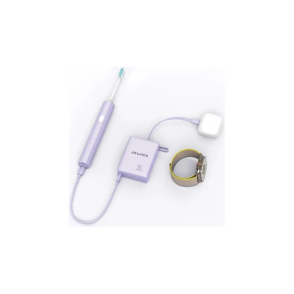 Hurtownia GSM - AWEI P87K 10000mAh 30W Powerbank mit integriertem USB-C-Kabel schwarz - AWEI229 - {ean13} - Hurt