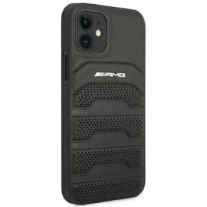 Hurtownia GSM - AMG AMHCP12SGSEBK Apple iPhone 12 mini kemény tok bőr dombornyomott vonalakkal fekete - MRS108 - {ean13} - Hurt