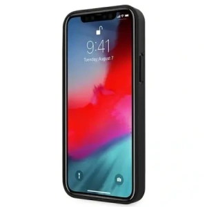 Hurtownia GSM - AMG AMHCP12SGSEBK Apple iPhone 12 mini kemény tok bőr dombornyomott vonalakkal fekete - MRS108 - {ean13} - Hurt