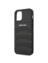 Hurtownia GSM - AMG AMHCP12SGSEBK Apple iPhone 12 mini kemény tok bőr dombornyomott vonalakkal fekete - MRS108 - {ean13} - Hurt