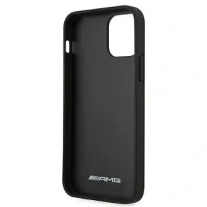 Hurtownia GSM - AMG AMHCP12SGSEBK Apple iPhone 12 mini kemény tok bőr dombornyomott vonalakkal fekete - MRS108 - {ean13} - Hurt