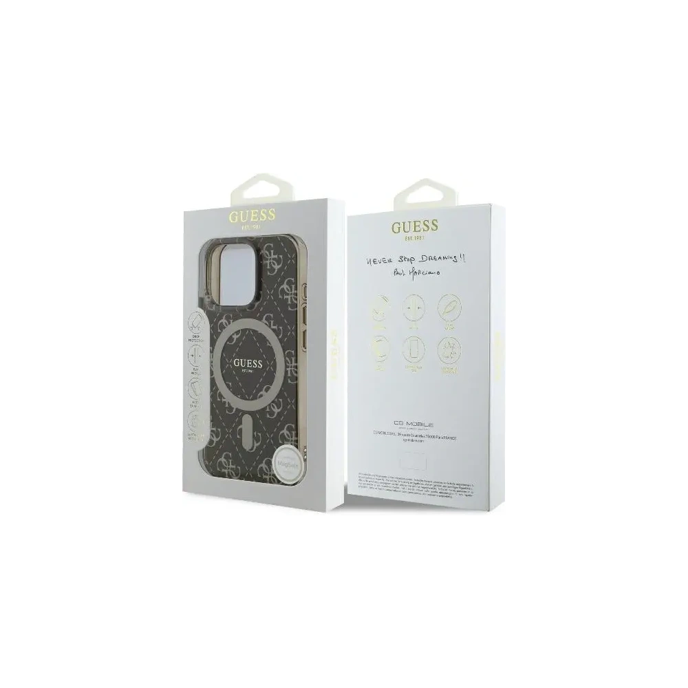 Hurtownia GSM - Guess GUHMP16LH4DTEW Apple iPhone 16 Pro Hardcase IML 4G Hintergrund MagSafe braun - GUE003970 - {ean13} - Hurt