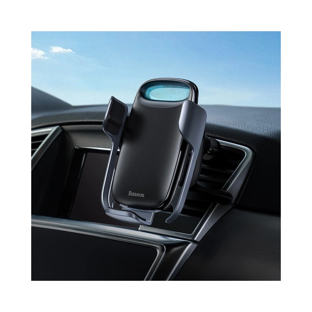 Hurtownia GSM - Gravitation Auto Halter Baseus Milky Way mit Qi 15W induktiver Ladestation (schwarz) - BSU1150BLK - {ean13} - Hurt