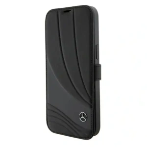 Hurtownia GSM - Etui Mercedes MEBKP15L8ROLK Apple iPhone 15 Pro bookcase Leather Wave Patern czarny/black - MRS110 - {ean13} - Hurt