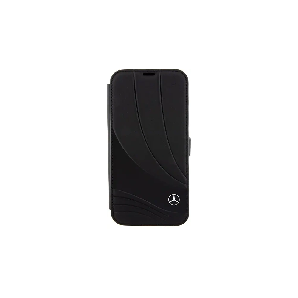 Hurtownia GSM - Mercedes MEBKP15L8ROLK Apple iPhone 15 Pro husă din piele cu model Wave neagră - MRS110 - {ean13} - Hurt