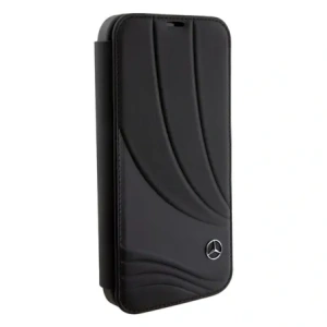 Hurtownia GSM - Etui Mercedes MEBKP15L8ROLK Apple iPhone 15 Pro bookcase Leather Wave Patern czarny/black - MRS110 - {ean13} - Hurt