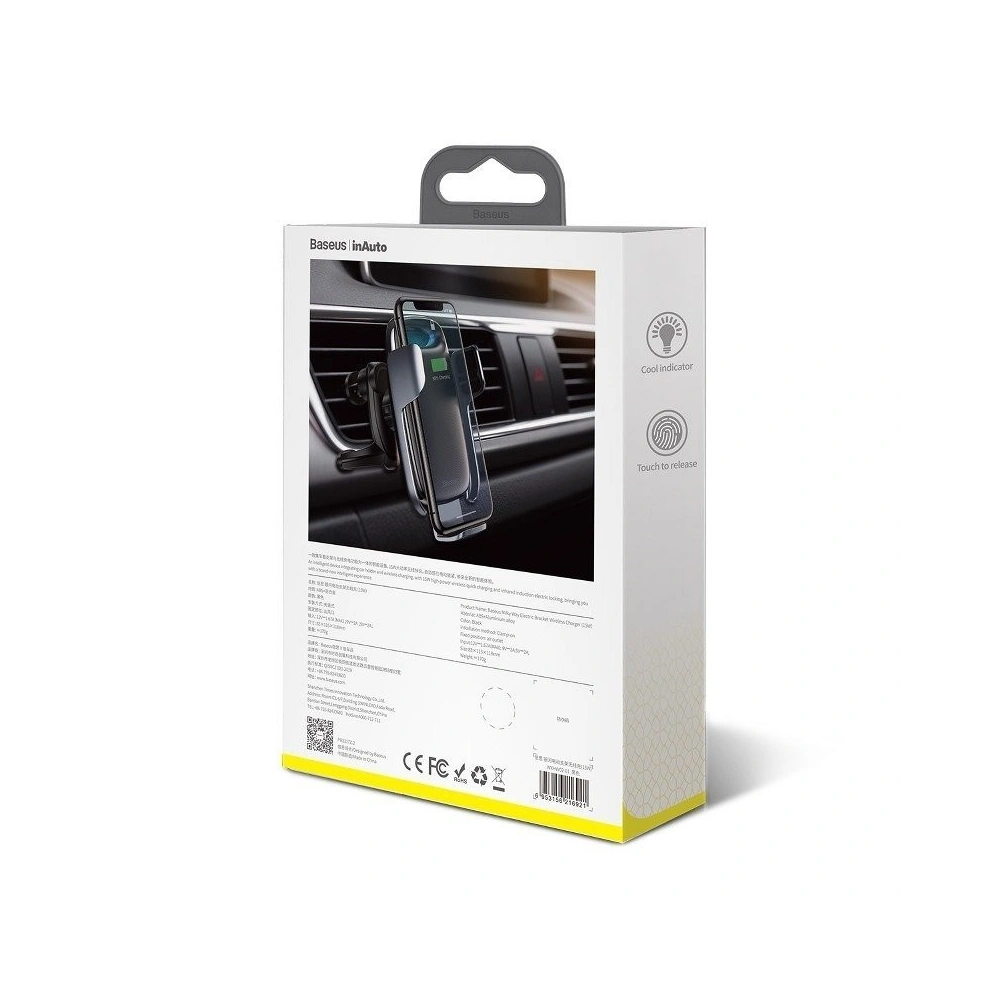 Hurtownia GSM - Gravitation Auto Halter Baseus Milky Way mit Qi 15W induktiver Ladestation (schwarz) - BSU1150BLK - {ean13} - Hurt