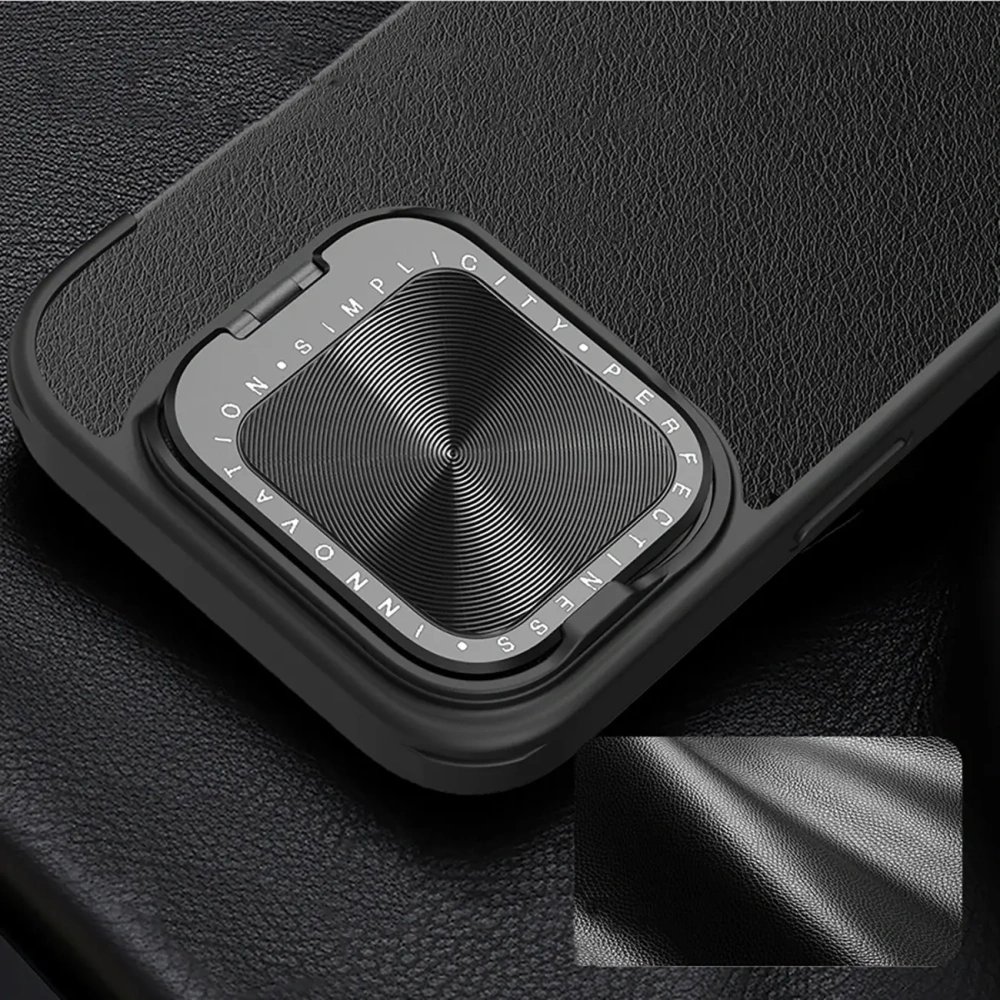 Hurtownia GSM - Etui Nillkin Qin Prop Leather Case Apple iPhone 16 Pro Max černé - NLK1608 - {ean13} - Hurt